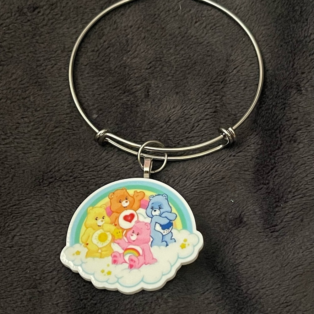 Care Bears Silver Bracelet with Rainbow Charm - Picture 1 of 1